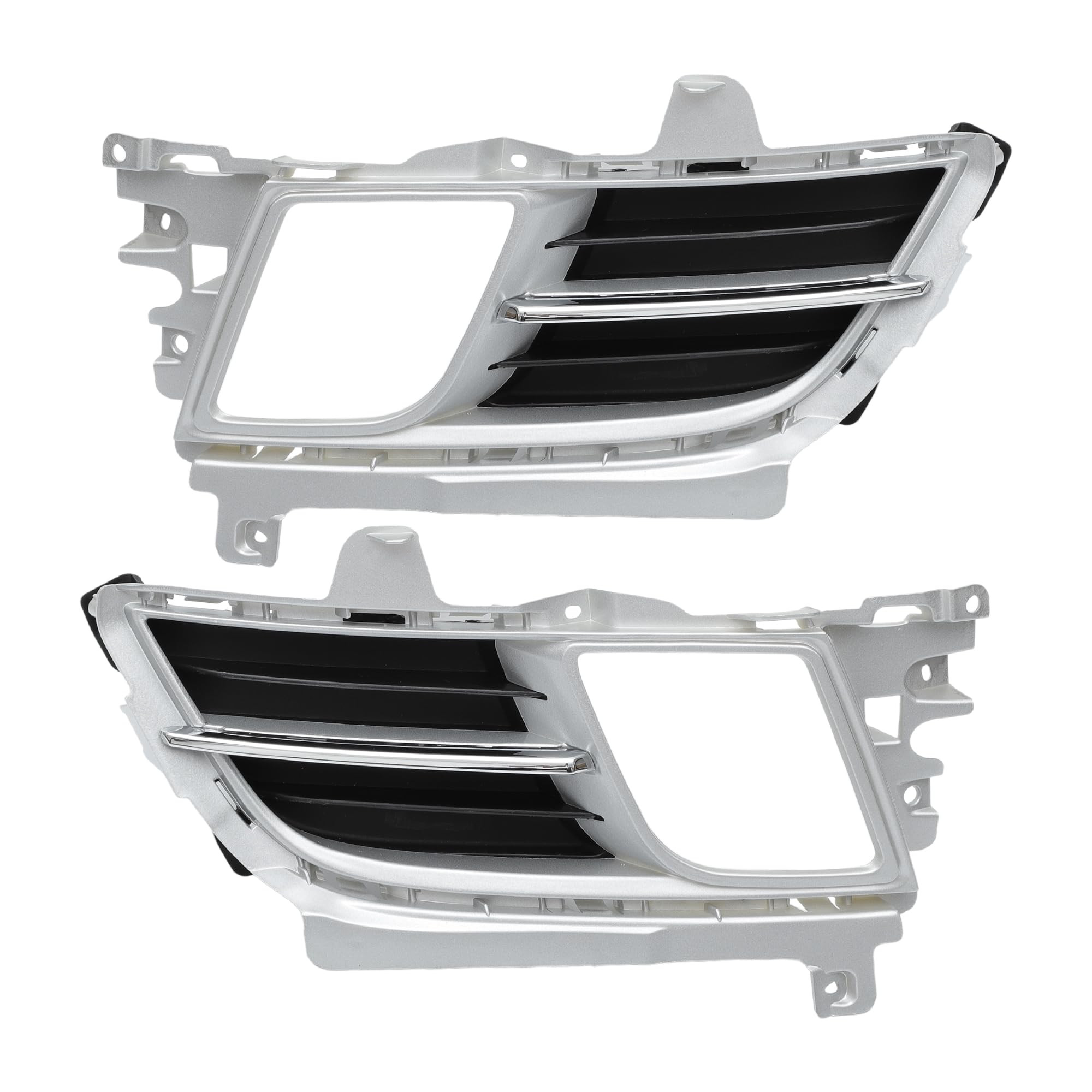

ABSOPRO Front Left and Right Side Fog Light Grille Cover Part Number Compatible with Mazda Silver 1 Pair Trim, GS3M50C10J, 6, 2009-2010, Tone,