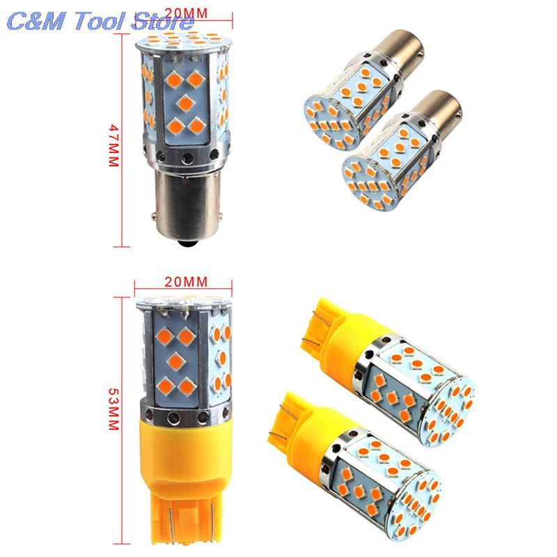 1156 7440 T20 3030 35smd Bulb Canbus W21W LED Lamp Car Turn Signal Ligh For Car Turn Signal Light Amber White