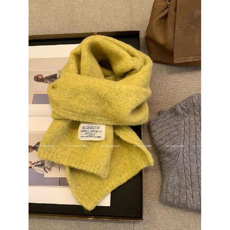 Neu Gestrickte Wolle Gestrickte Kaschmir Schal Für Frauen Paare Neue Vielseitige Feste Farbe Schal