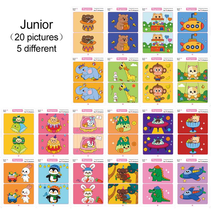 

Fault Finding Game Reusable Educational Puzzle for School Supplies Three Difficulty Levels for Focus Attention Training TMZ