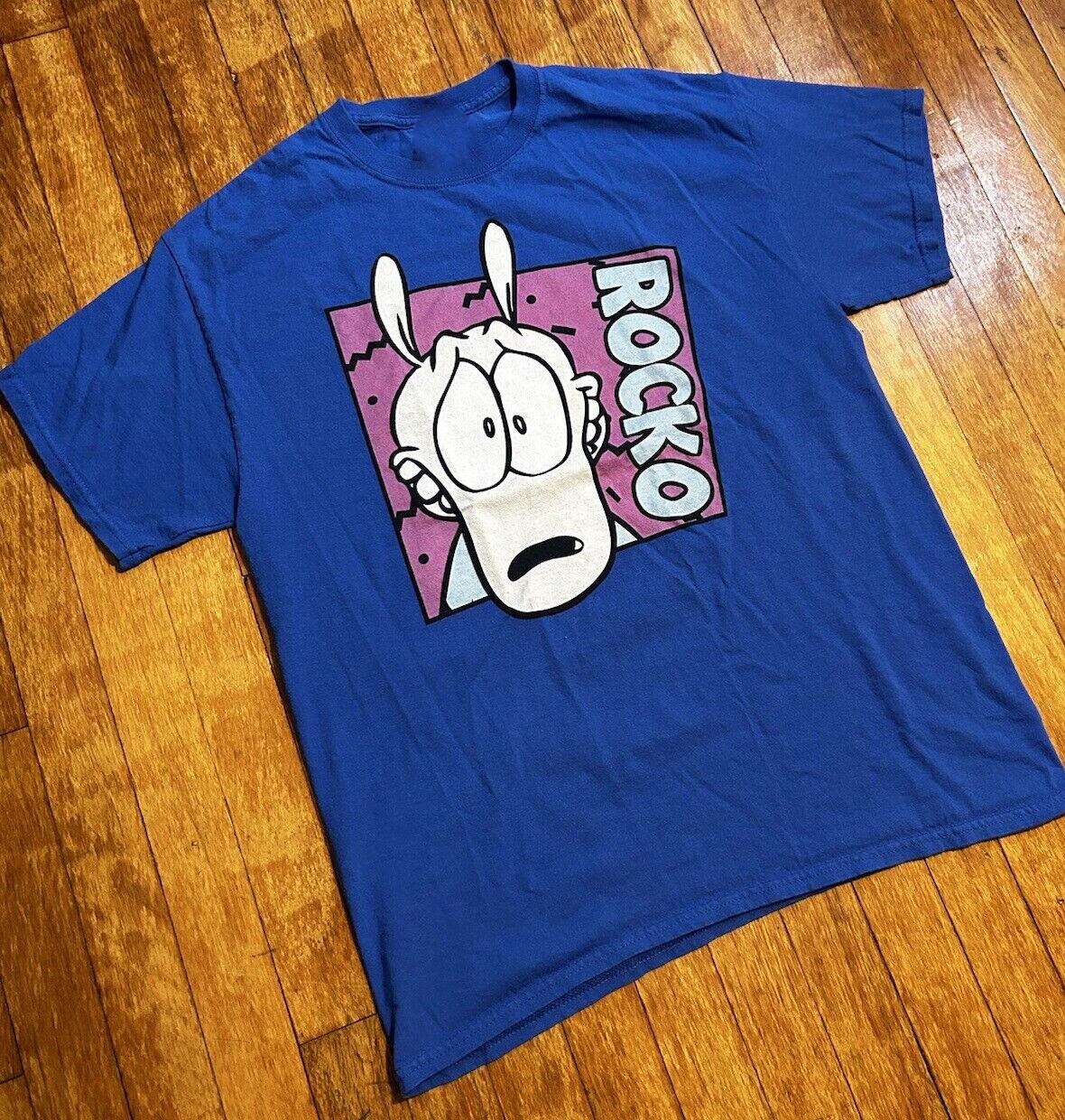 Rocko’s Modern Life Blue Short Sleeve Cotton Unisex S-2345XL S