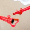 1pc Beach Umbrella Anchor Spiral Screws Red Outdoor Garden Sun Umbrella Stand Apply To Beach Grass And Terraces