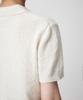 MUSINSA STANDARD WOMAN Women'S Linen Blend Textured Knitted Polo Shirt [Ivory]