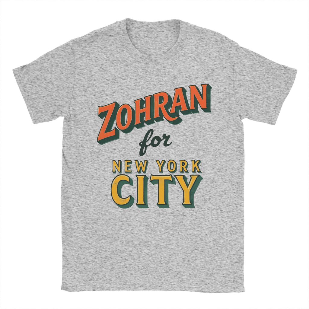 Men T-Shirt Zohran Mamdani Novelty 100% Cotton Tee Shirt Short Sleeve  T Shirt Round Collar Clothing Gift Idea