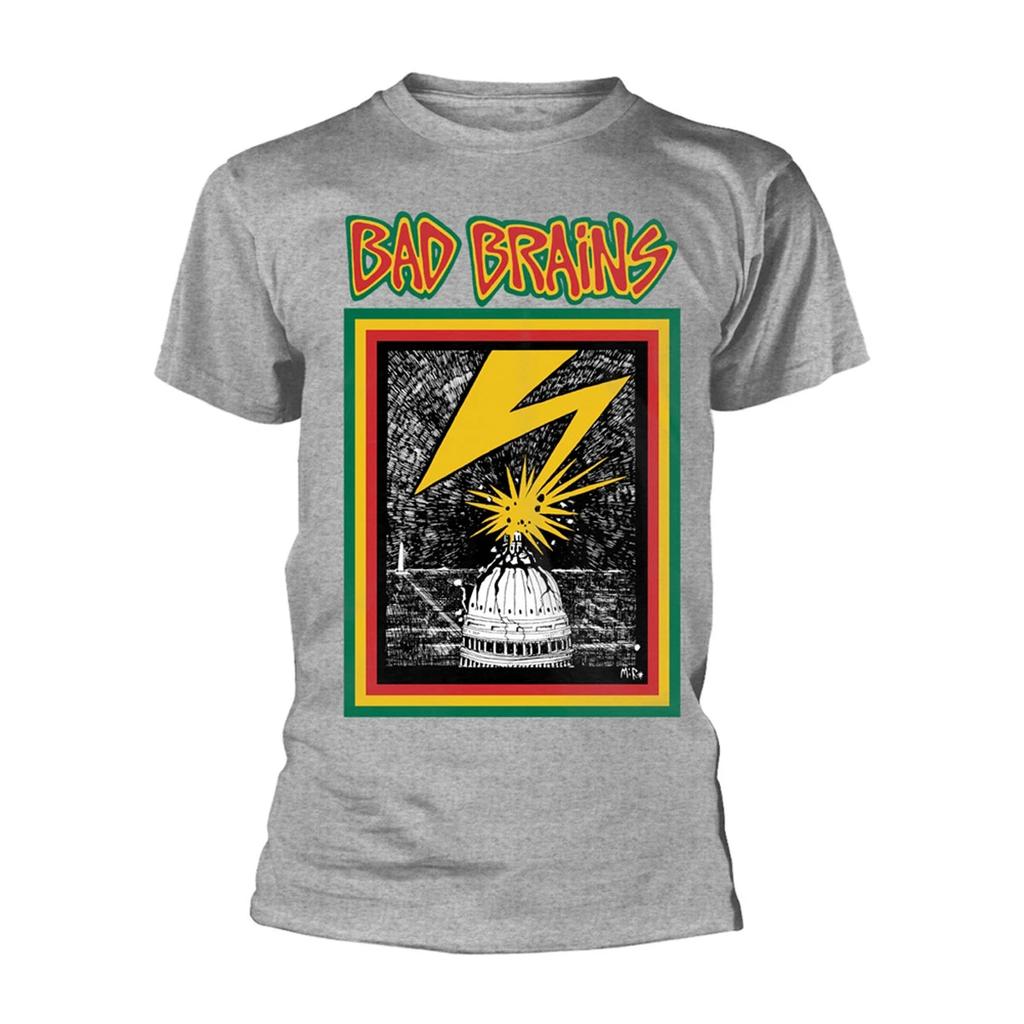 Grey Bad Brains Official Mens T-Shirt Mens