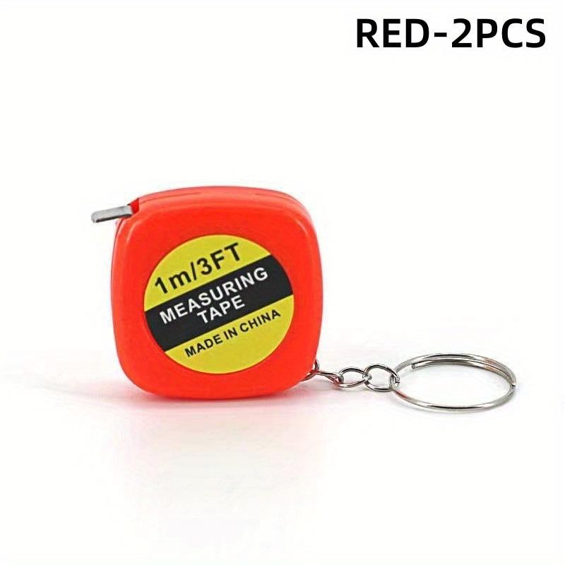 2 Pcs Retractable Soft Ruler Tape Measure with Keychain BodyMeasuring Tape Mini Portable Sewing Tailor Cloth Ruler Measuring