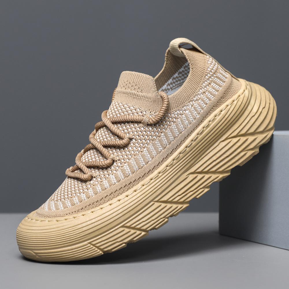 

Summer men s shoes new tire sole fly-woven surface one-pedal casual shoes 2025 comfortable and breathable lightweight trendy shoes 44