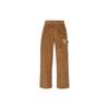 Letter Embroidery Logo Straight Leg Casual Pants Men Bottoms Brown HF0354-281