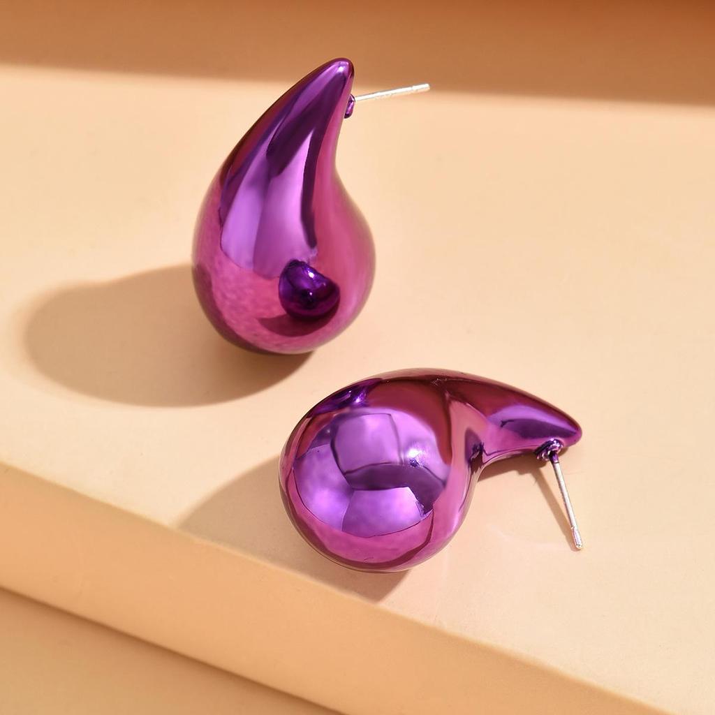Plump Water Drop Acrylic Dangle Earrings - Simple & Fashionable Jewelry for Women
