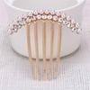 Pearl Water Diamond Metal Pan Hair Insert Comb Ball Head New Year Pan Hair Comb Hairpin Mother's Day Holiday Gift Hair Accessory