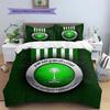 Saudi Senior National Football Team Pattern Bedding,Quilt Set Quilt Cover Pillowcase Home Gift(1 * duvet cover + 2 * pillowcase, without core)