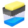 Hand Push Pump Soap Pump Dispenser Refillable Liquid Box Cleaning Sponge Holder Kitchen