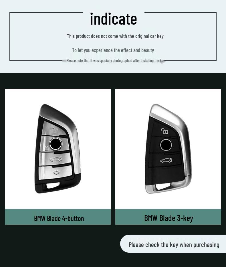 BMW Key Case for 5 Series 530, 525, 22 Model, 3 Series 325li, X5, X3, X1