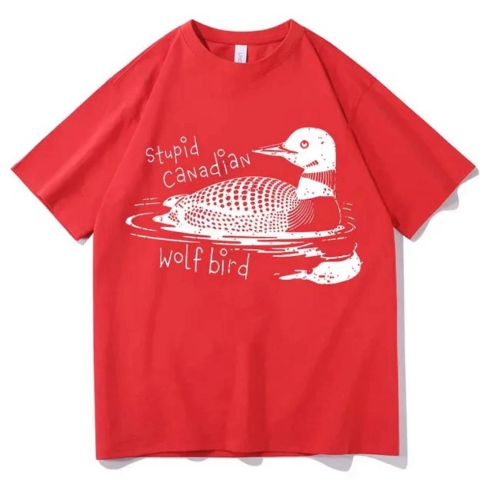 2026 new intense competition funny emoji illustration silly bird summer mens short sleeved Tshirt S