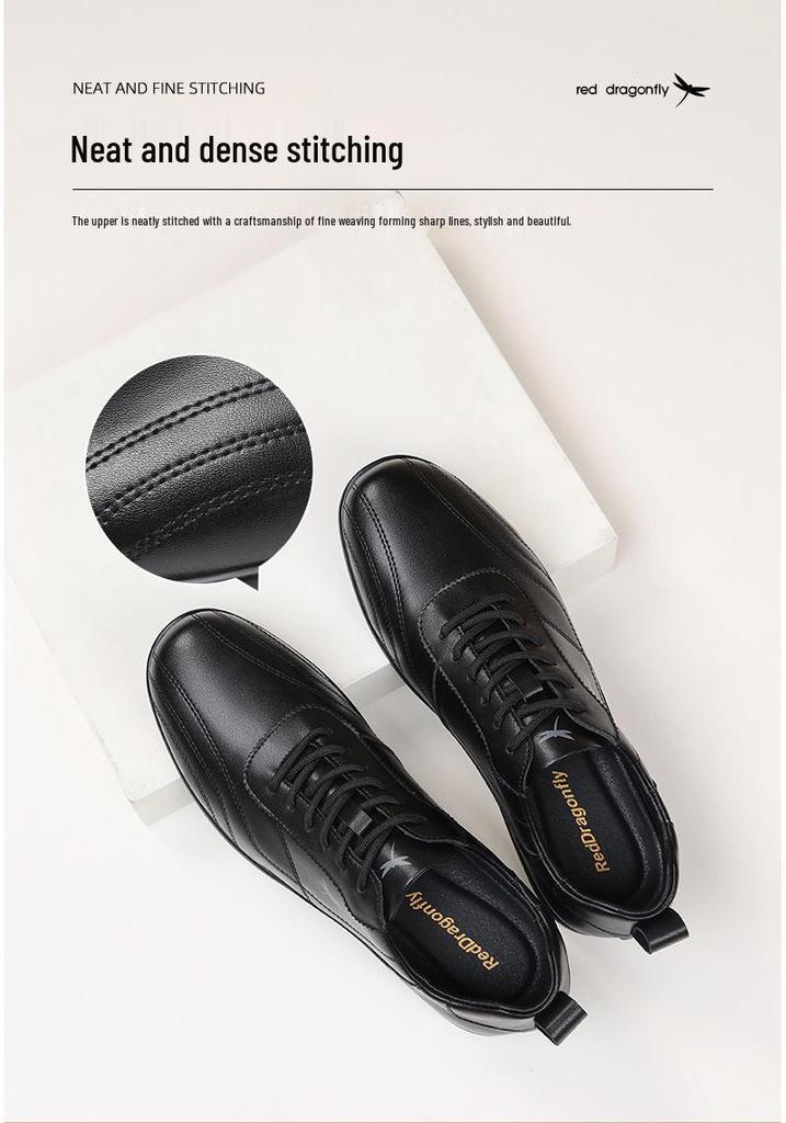 Red Dragonfly Men's Waterproof Leather Golf Loafers: Non-slip, Soft Bottom, Casual & Travel Shoes