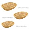 Household Rattan Woven Serving Baskets Cake Dim Sum Tray  Restaurant Serving Tabletop Display