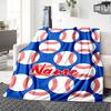 Custom Name Baseball Theme Printed Blanket - Perfect for Couch, Bed, Travel & Outdoor Use | Machine Washable, Cozy & Durable.