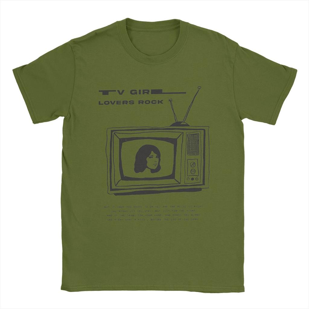 TV Girl Rock T-Shirt for Men Casual Cotton Tee Shirt Crew Neck Short Sleeve T Shirt Plus Size Clothes