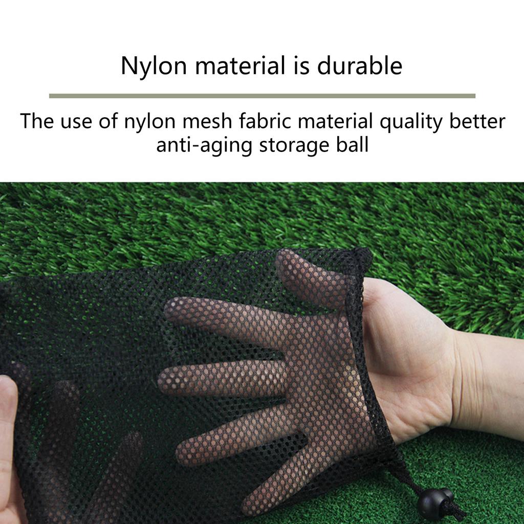 Portable Golf Net Bag Golf Balls Holder Drawstring Bags Large Capacity Nylon Mesh Carrying Pouch for Easy Organization