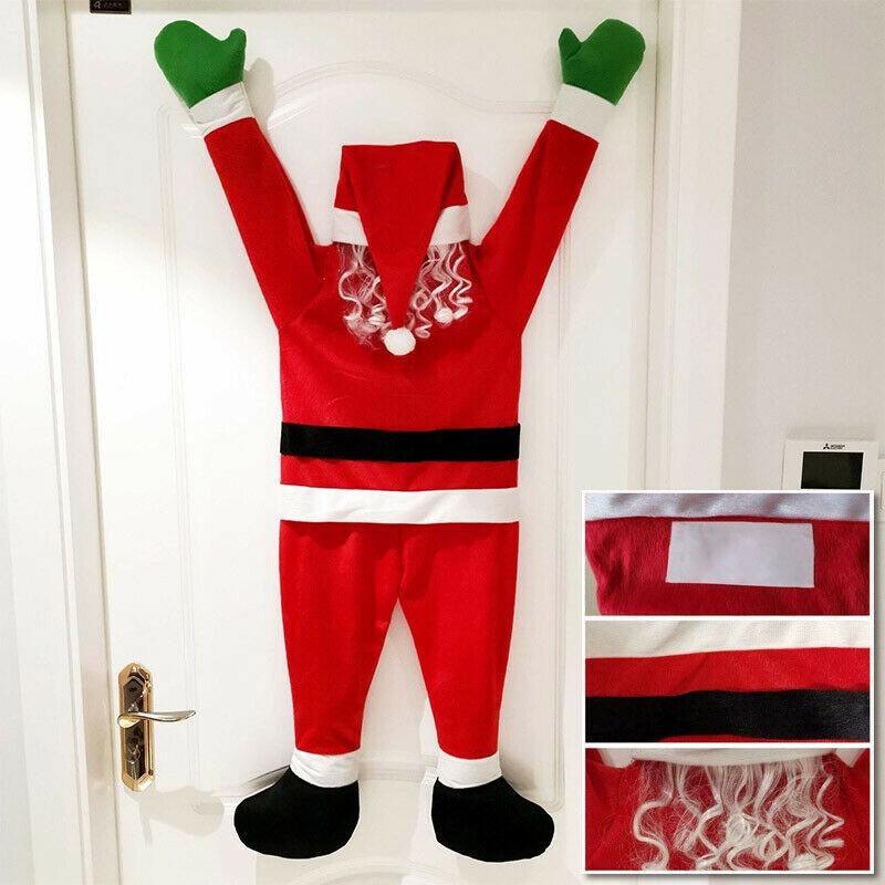 42" Climbing Christmas Hanging Santa Claus Outdoor Window Party Xmas Props Decor