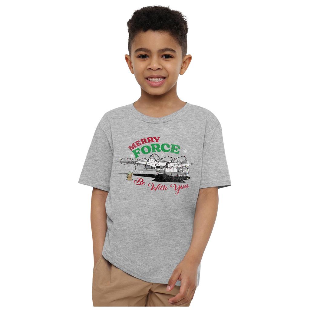 Star Wars: The Mandalorian Childrens/Kids Merry Force Be With You Grogu T-Shirt