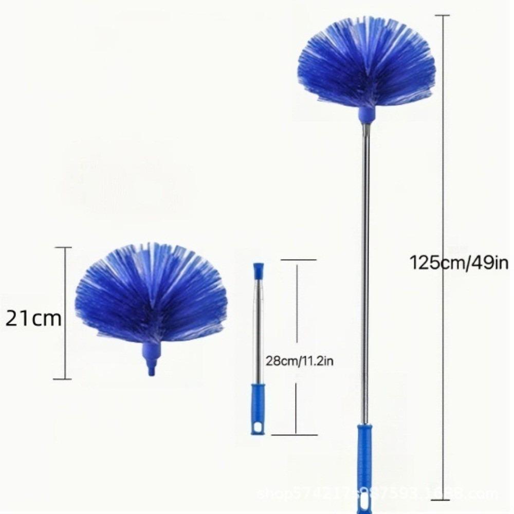 Dense Bristles Cobweb Duster Telescopic Handle Ceiling Duster Spider Web Brush Ceiling Cleaning