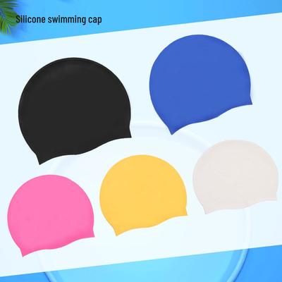 Elastic Large Silicone Swimming Cap - Comfortable Fit for Men, Women, and Children