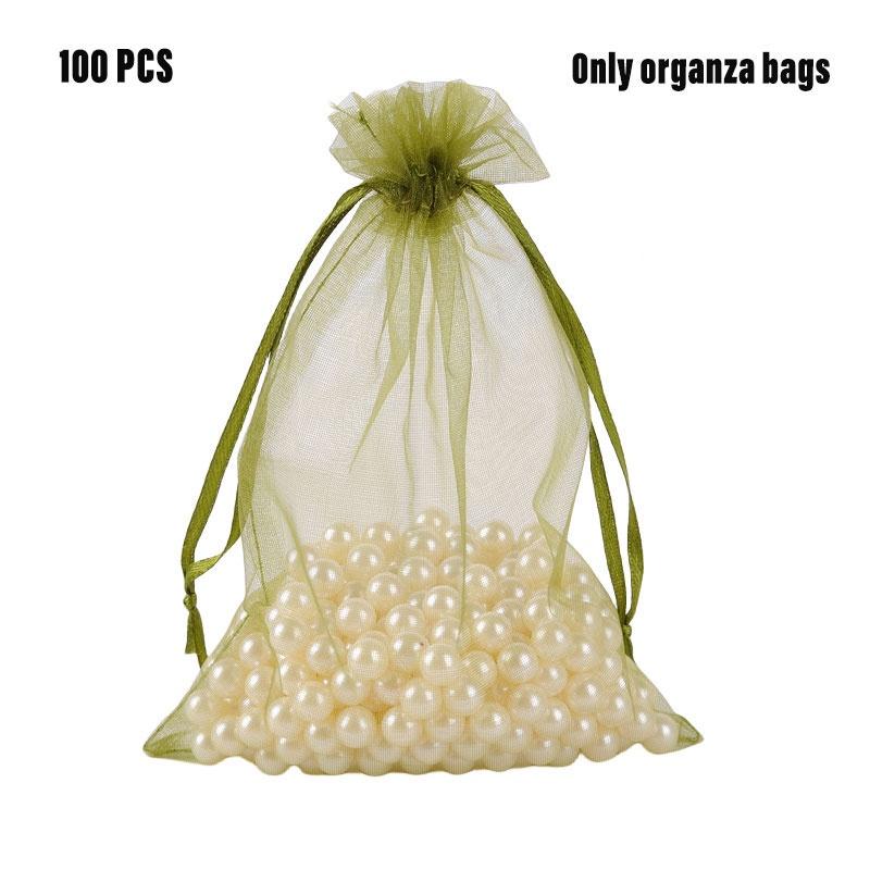 Elegante Organzabeutel in 11 Größen, durchsichtig und stilvoll, Süßigkeitenverpackung für Hochzeitsgeschenke