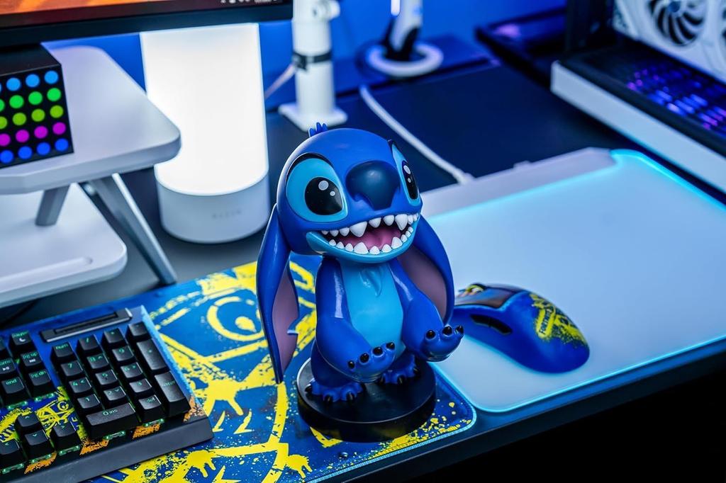 Figurine support manette - Disney - Smiley Stitch - 21,6 cm - Compatible PS5 et Xbox - Cadeau fan Lilo & Stitch