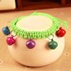 Necklace Adjustable Abrasion Resistance with Bells Woven Rope Pet Collar for Dods
