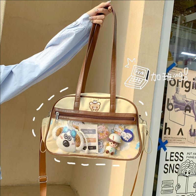 Cartoon Small Food, Cute Transparent Shoulder Messenger Bag, Two-dimensional Baby Bag, Daily Tote Bag.