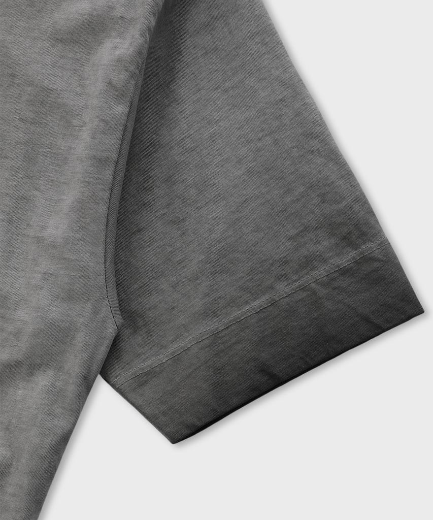 PANICALE Grey Garment Dye Cotton Florence T-Shirt