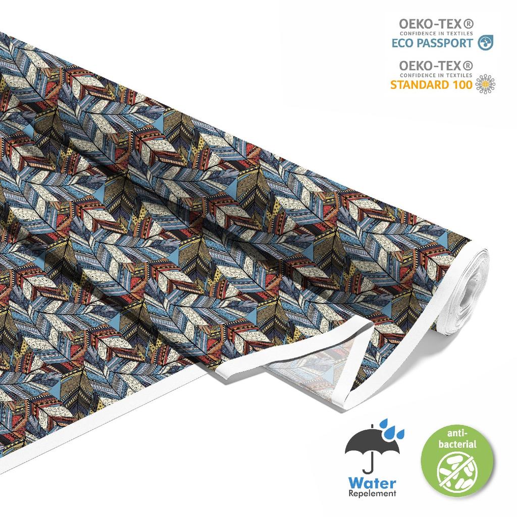 Outdoor Dekostoffe Oxford - Motiv Abstrakte Feder