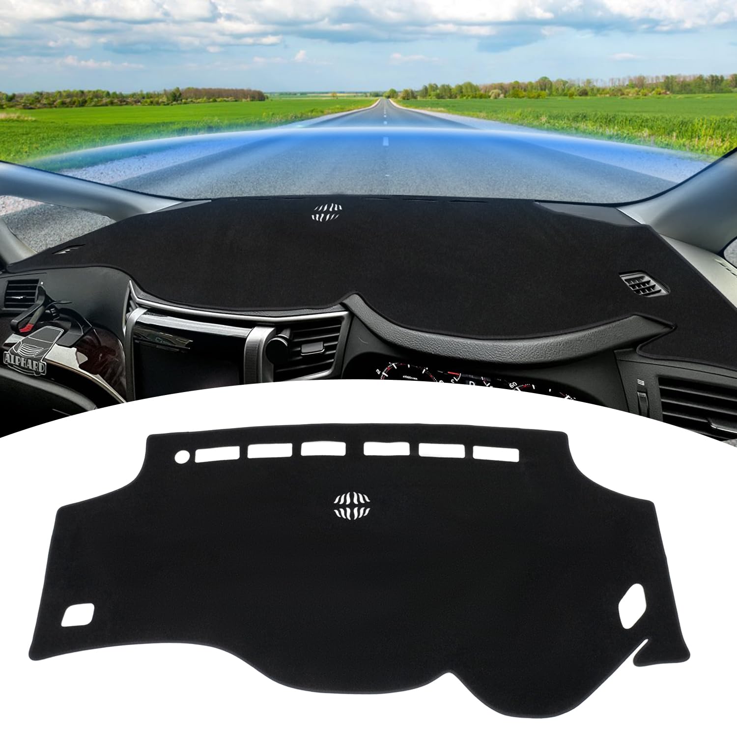 

GIMUYA Dashboard Mat for 20 Series and Late Protective Interior Dash Sun and Set Alphard/Vellfire (Early Models, 2008-2015), Black, Mat, Protection,