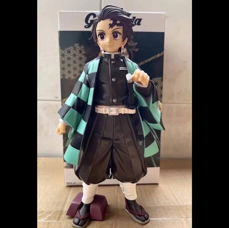 24cm Animation Ghost Blade Ros Series Protagonist Group Large Doll Hand-Made Model Kamado Tanjirou Kamado-Nezuko Ornaments Toy G