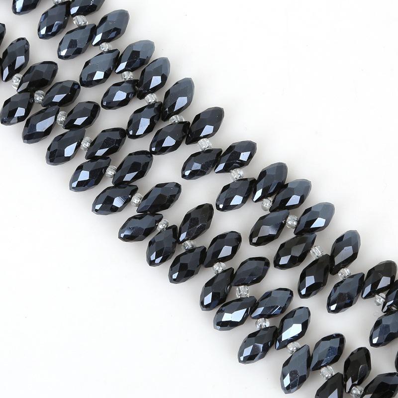 6x12mm Glas Kristall Perlen mit horizontalem Loch für DIY Schmuck & Ohrringe