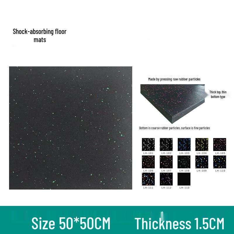 Bosley Shock-Absorbing Rubber Gym Mat