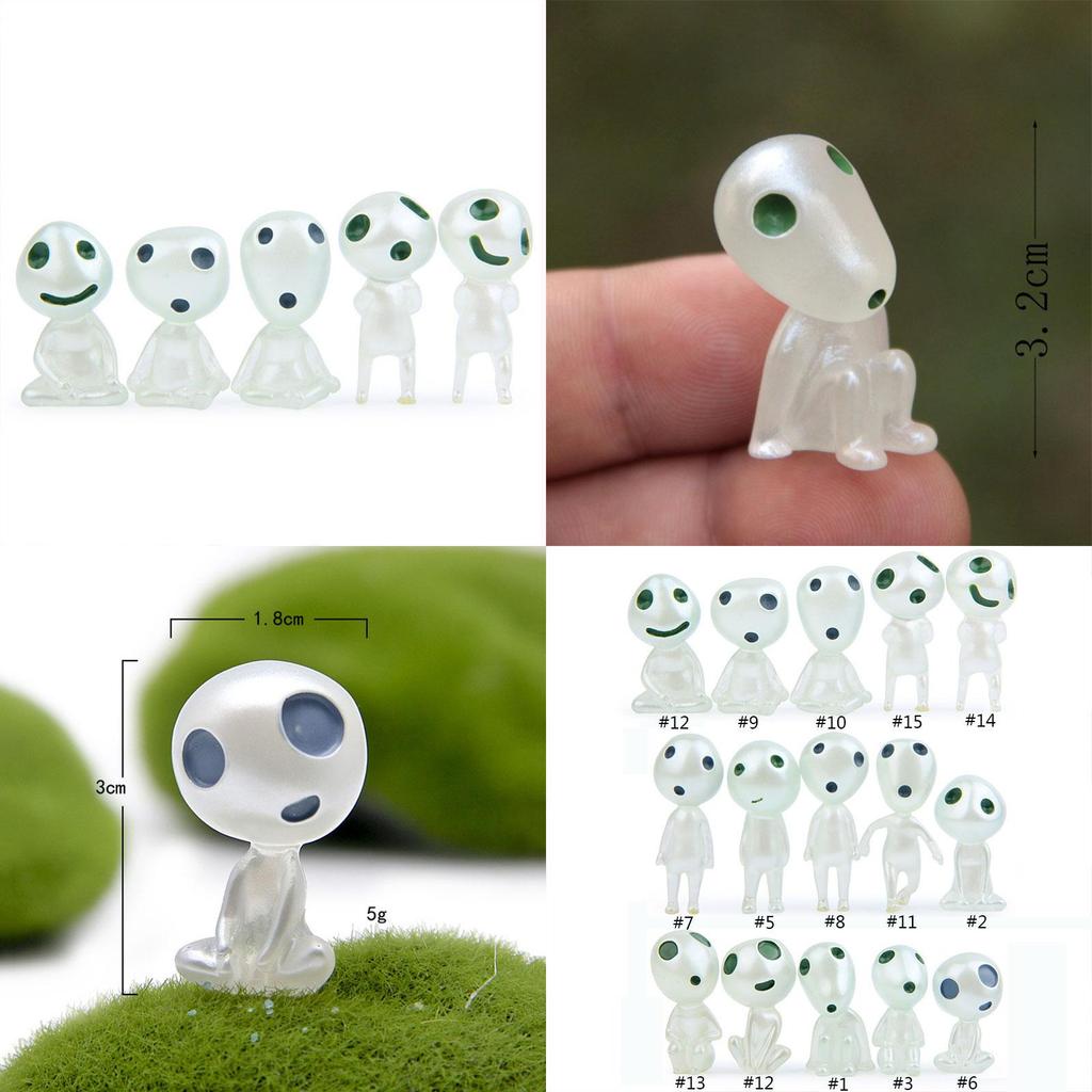 Enchanting Mini Mononoke Luminous Tree Elves Doll Ornament For Micro Landscape Bonsai