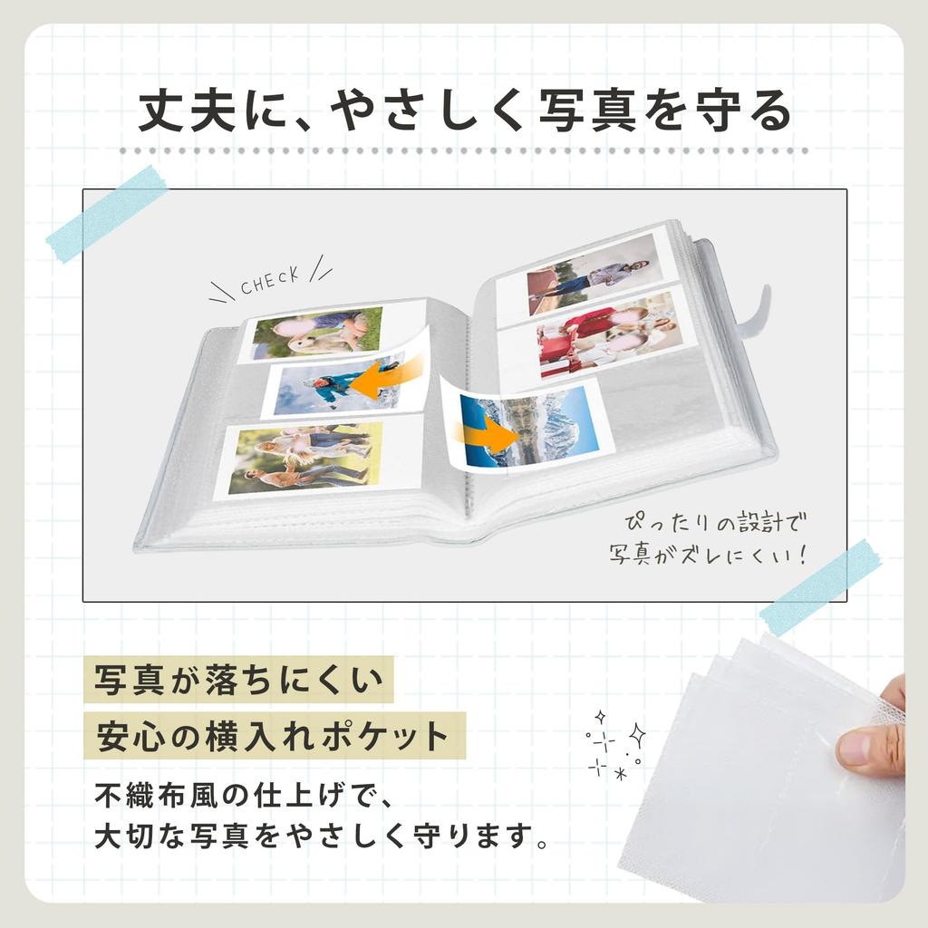 Instax Mini Instax Mini Film Aufbewahrungstasche Groß Einfaches Leder Design Bietet Platz für 108 Filme - Niedlich, Kapazität, - (Hellblau)