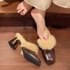 Fur Women Flats Cotton Boots Pointed Toe Suede Warm Shoes Designer Snow Boots Short Plush Walking Sexy Lady Shoes
