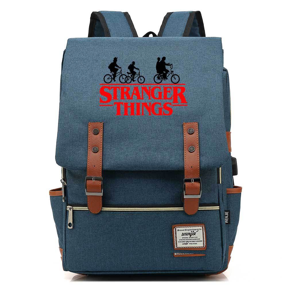 Stranger Things Studenten-USB-Rucksack