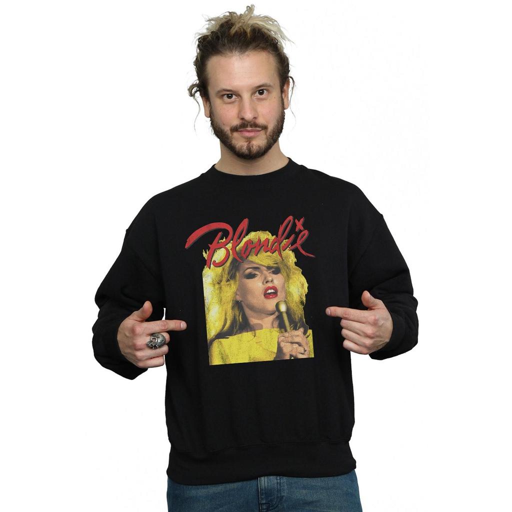 Blondie Herren Singen mit Mikrofon Sweatshirt
