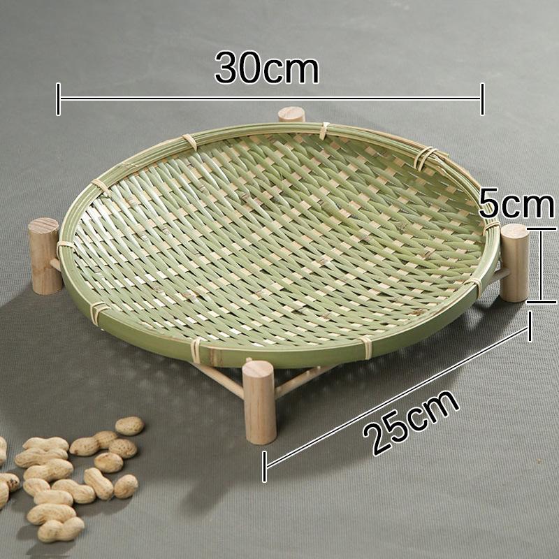 Decorative Basket Bamboo Dried Fruit Tray Woven Storage Baskets New Bamboo Basket Trays