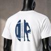Football Player Silhouette Custom Football Shirt Sports Shirt Team Shirts Football Gifts Football Season Personalized Shirts Custom Gift