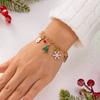 Christmas Snowflake Tree Deer Glove Gift Box Bulb Bracelet Santa Claus Snowman Crutch Bell Wreath Bangle For Women Men Jewelry