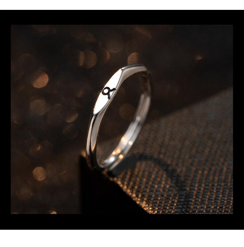 Bague Réglable en Argent S925 Arbre Banyan Constellation Scorpion pour Femme