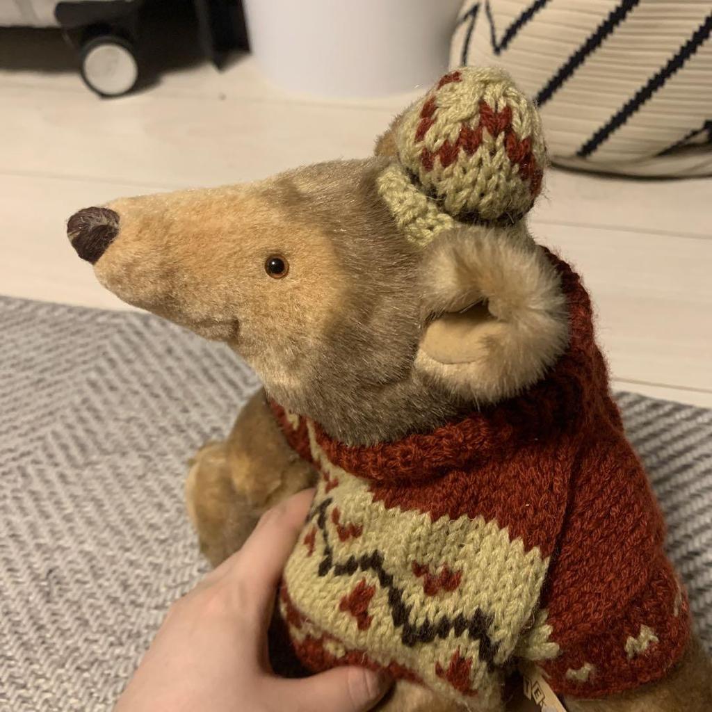 [USED] Sun Arrow Plush Toy Teddy Bear Sweater Ted Club Retro