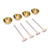 Facial Mask Care Tool Kit 4 Mixing Bowls 4 Fan Brushes Facial Bowl and Brush Set for for Home Salon Use