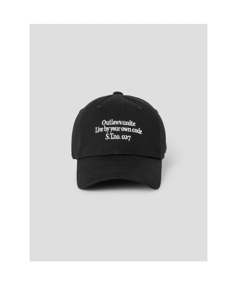 8SECONDS 3-Line Typo Ball Cap Black