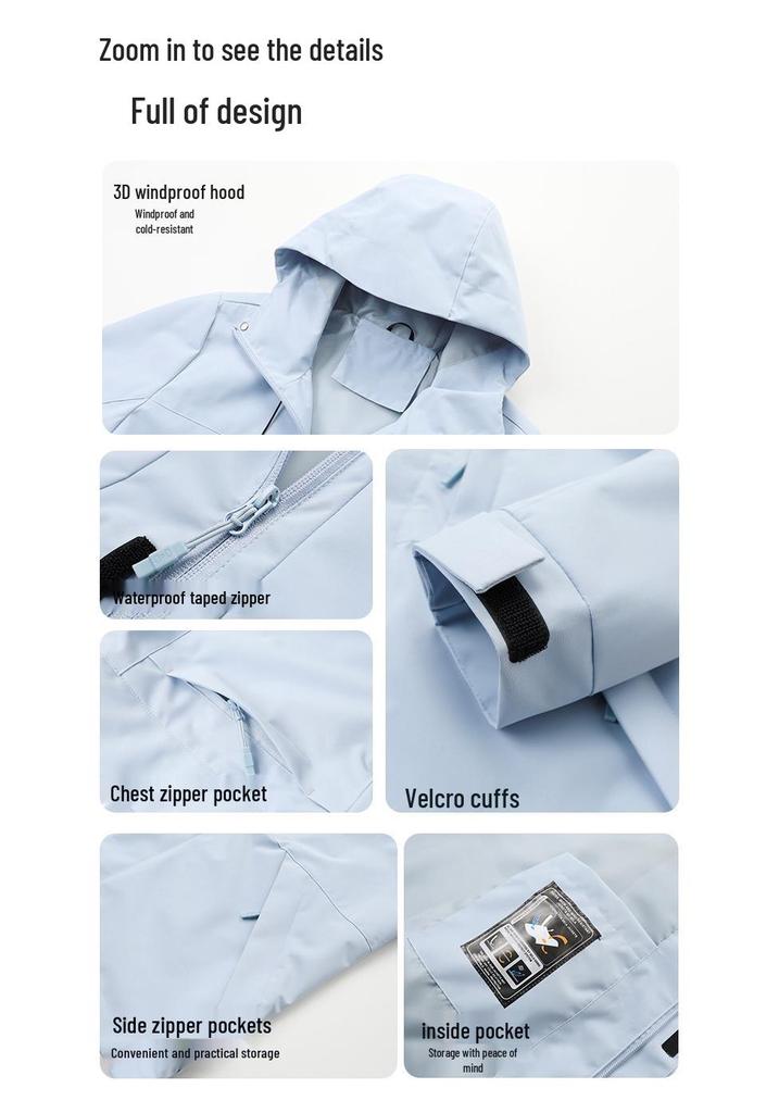 Dopamine Water-Repellent Outdoor Couple's Mountaineering Shell Jacket